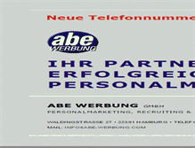 Tablet Screenshot of abe-werbung.com